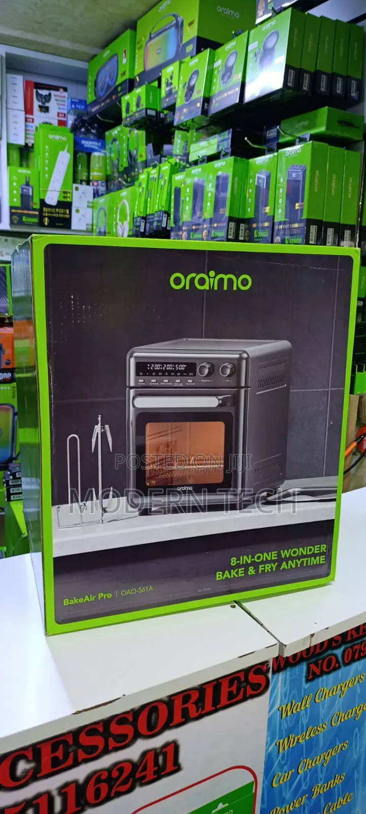 Oraimo BakeAir Pro 8-in-1 20L 230°C Large-Capacity Air Oven