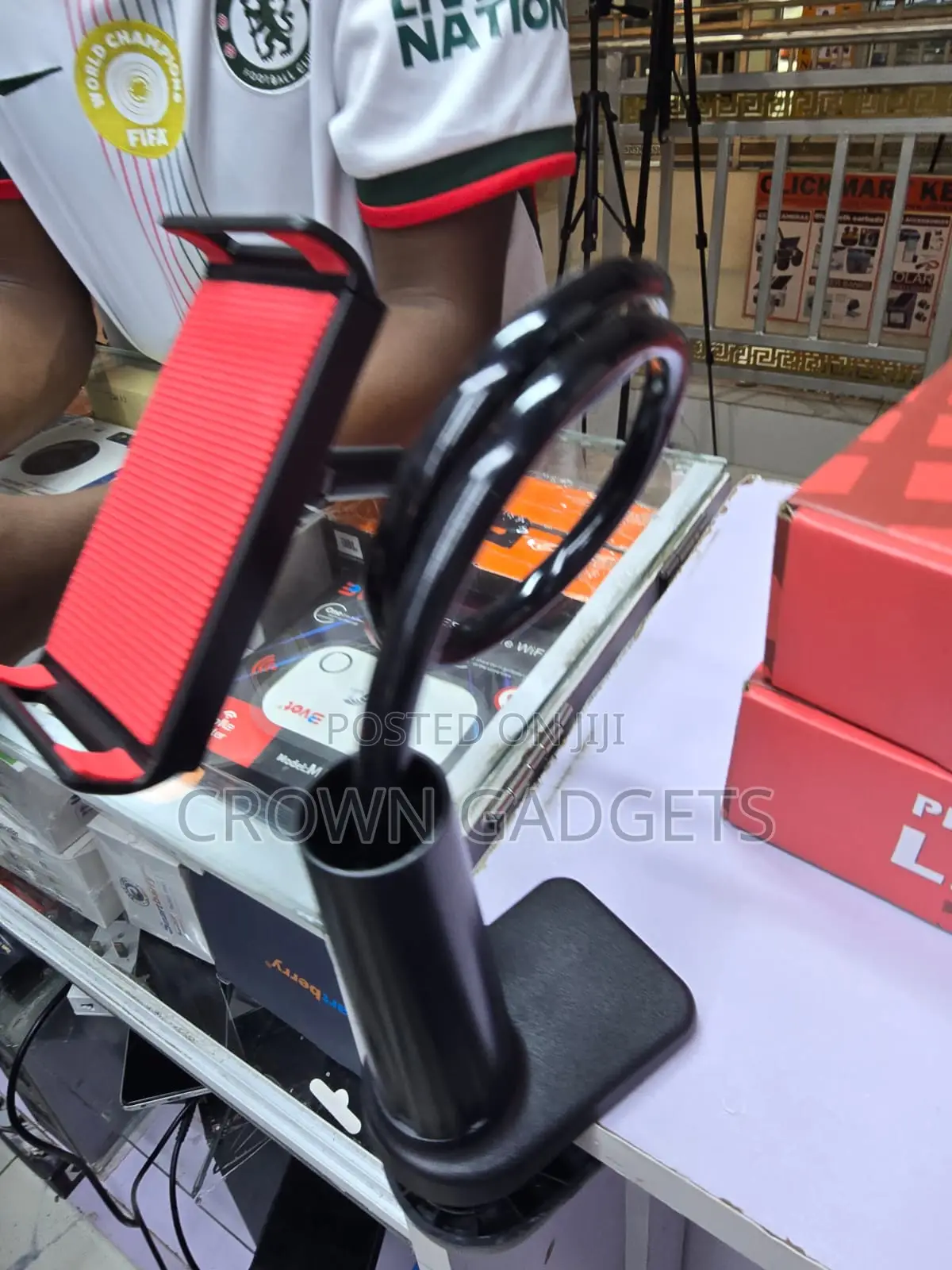 Adjustable Gooseneck Mobile Tablet Stand With Desk Clamp