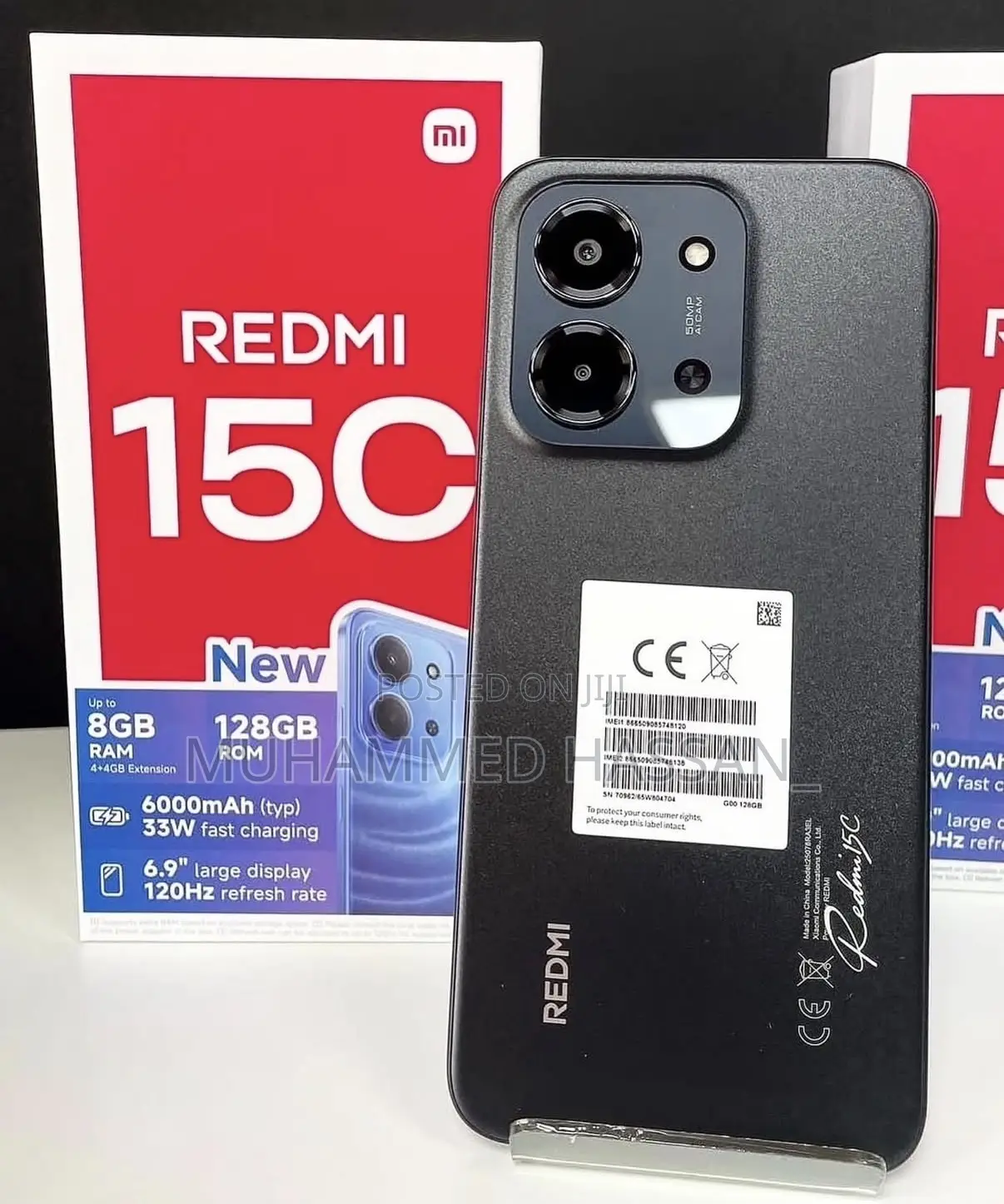 New Xiaomi Redmi 15C 4G 128 GB Black