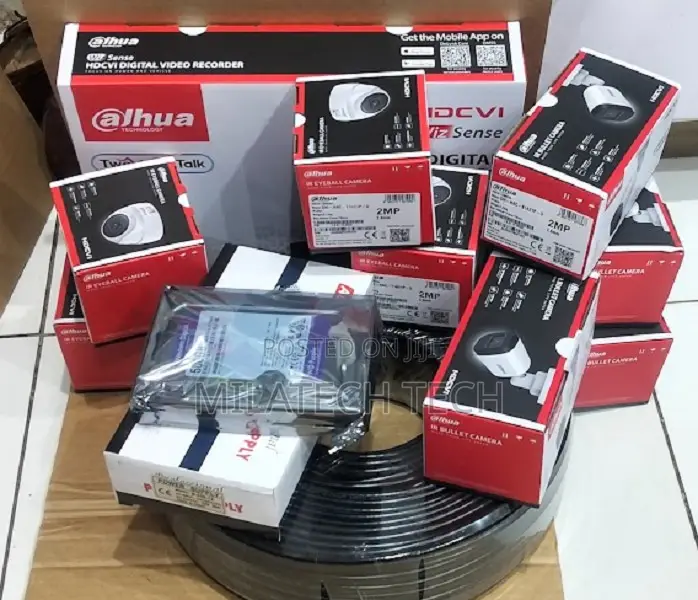 Dahua CCTV 4 Camera Full Package With DVR, Hard Drive Accessories