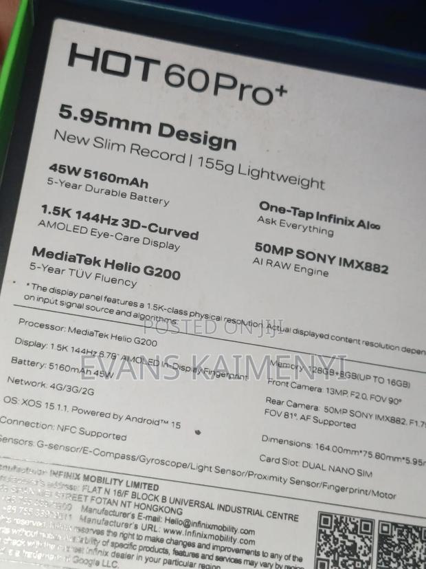 Infinix Hot 60 Pro+ 128 GB Silver - thumbnail 3