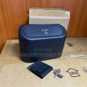 Hands-Free Pedal Car Trash Can With Lid Leakproof Mini Garbage