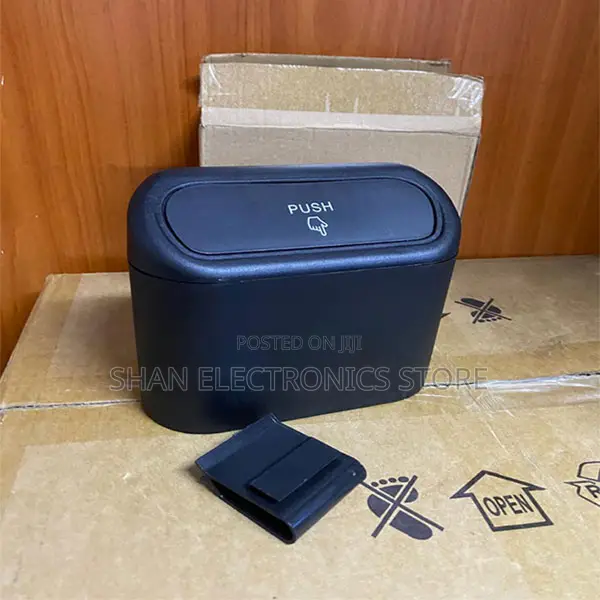 Hands-Free Pedal Car Trash Can With Lid Leakproof Mini Garbage