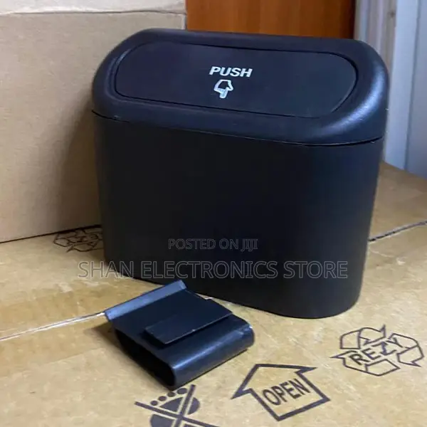Hands-Free Pedal Car Trash Can With Lid Leakproof Mini Garbage