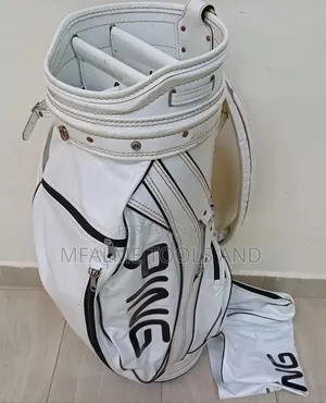 Ex-Uk Ping Genuine Leather Stand Alone/Trolley Golf Bag