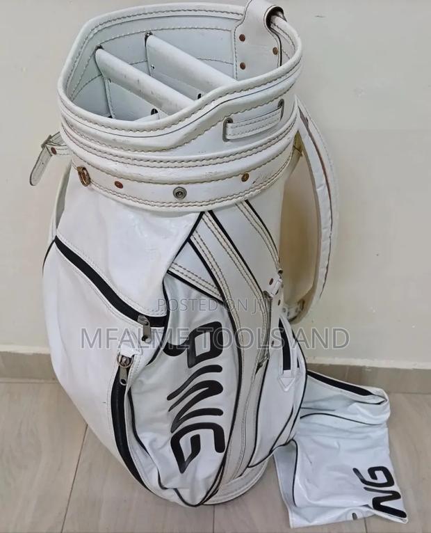 Ex-Uk Ping Genuine Leather Stand Alone/Trolley Golf Bag