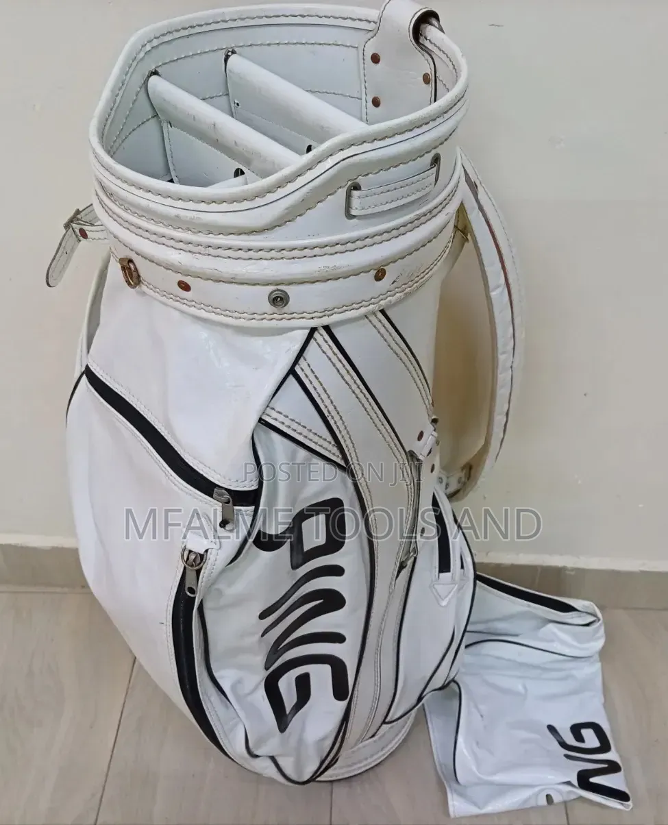 Ex-Uk Ping Genuine Leather Stand Alone/Trolley Golf Bag
