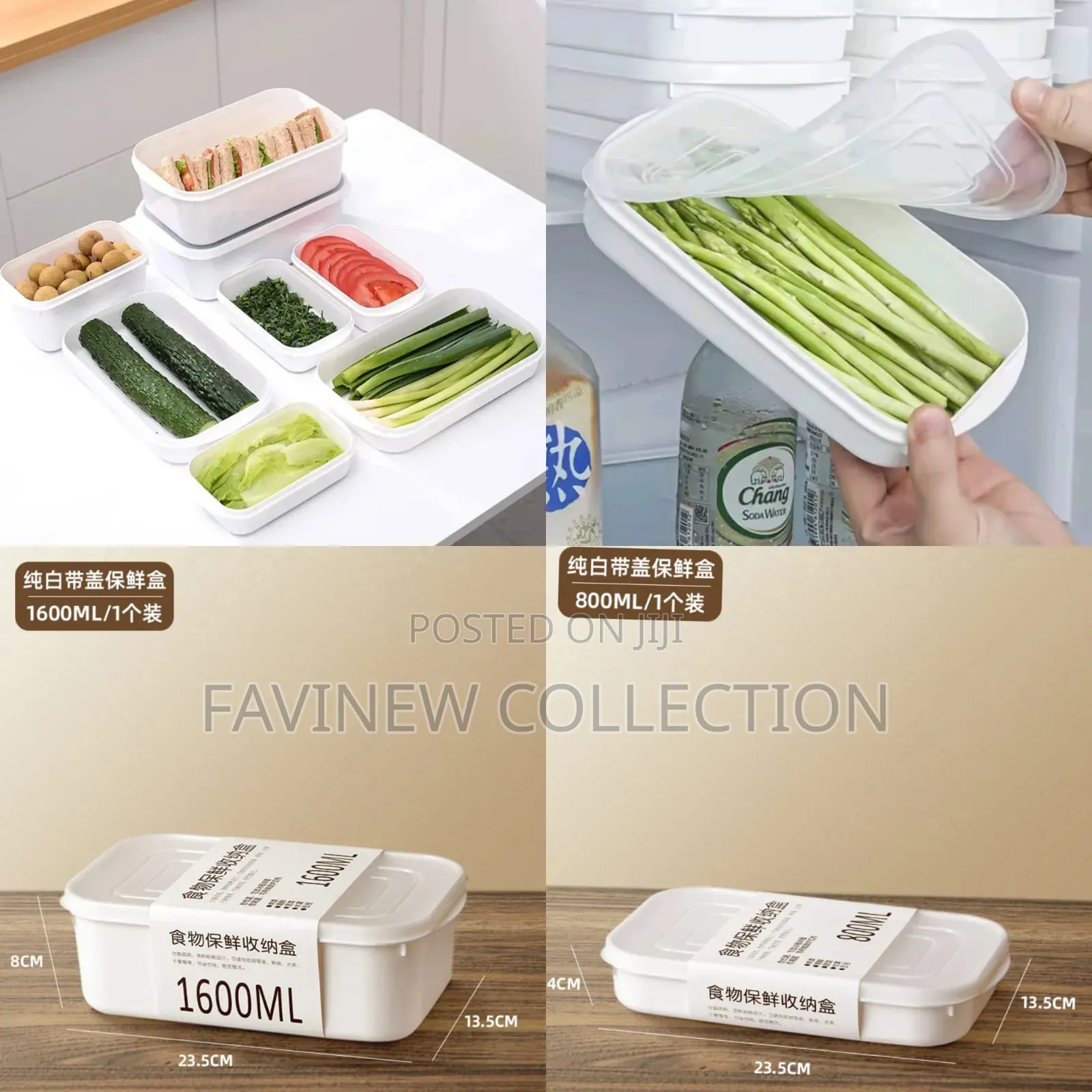 2pcs Freezer/ Fridge Stackable Food Storage Containers