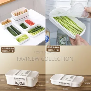 2pcs Freezer/ Fridge Stackable Food Storage Containers