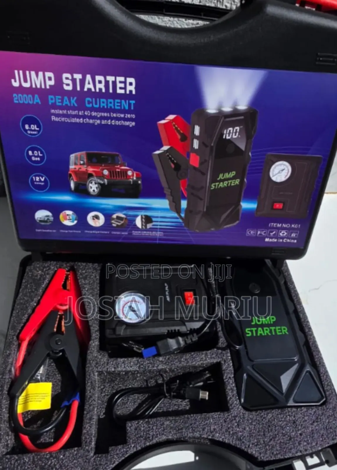 Portable Car Jump Starter 2000A