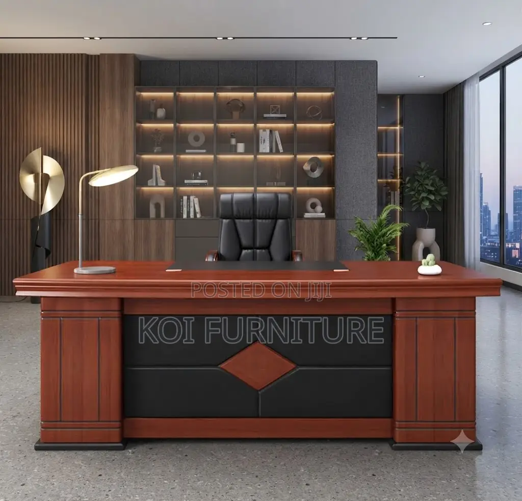 Office Desk; 1.8 Meters Executive Mahogany Made Office Desk