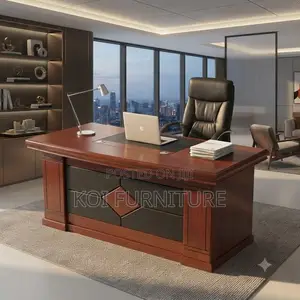 Office Desk; 1.8 Meters Executive Mahogany Made Office Desk
