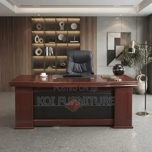Office Desk; 1.8 Meters Executive Mahogany Made Office Desk