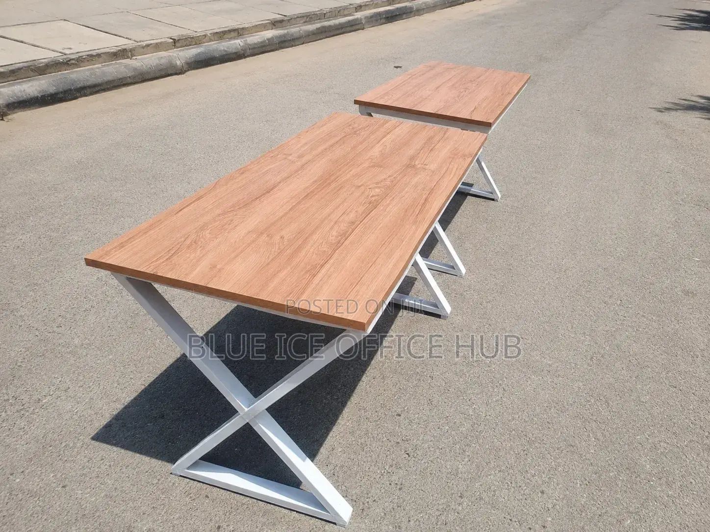 Custom Office Desk With X Frame