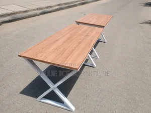 Custom Office Desk With X Frame