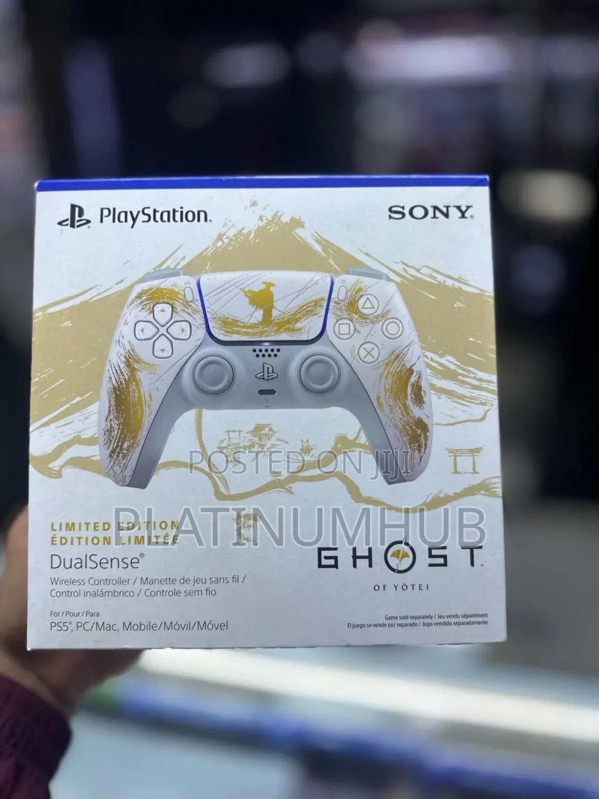 Limited Edition Dual Sense Ps5 Controller Gold Ghost of Yotei Edition