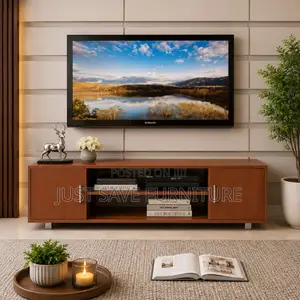 Modern 4FT Wooden TV Stand With Storage Cabinets