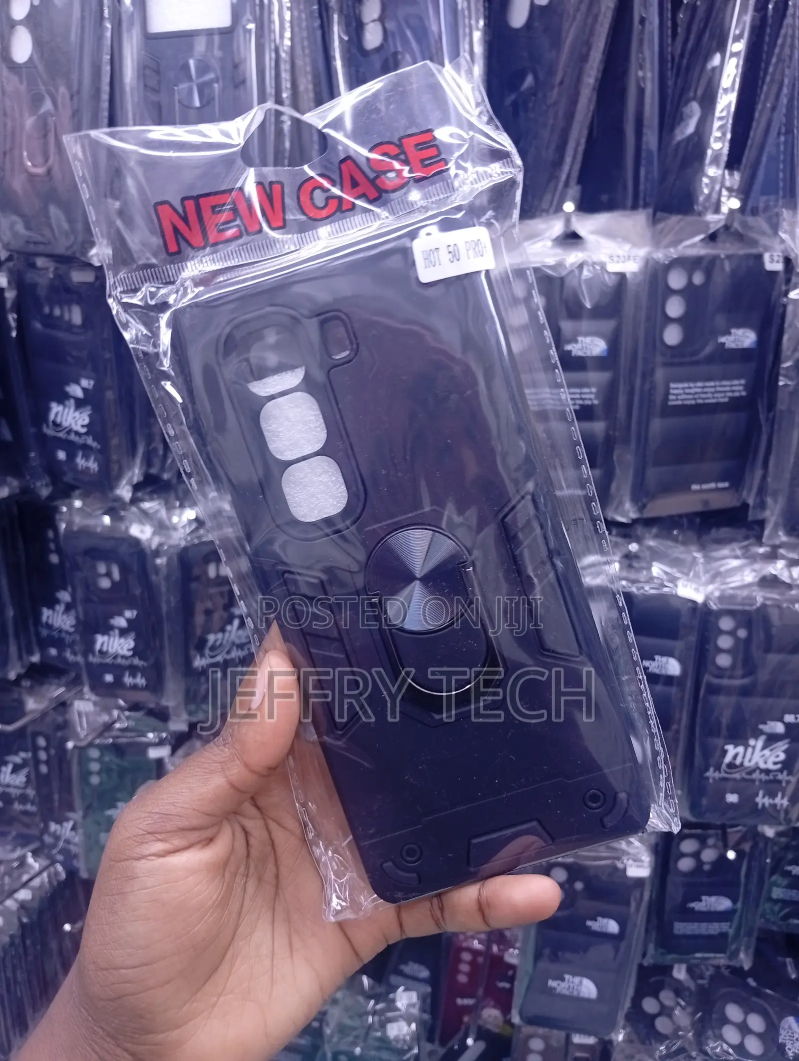 Infinix Hot 50 Pro+ 360-Degree Rotating Metal Ring Kickstand Case