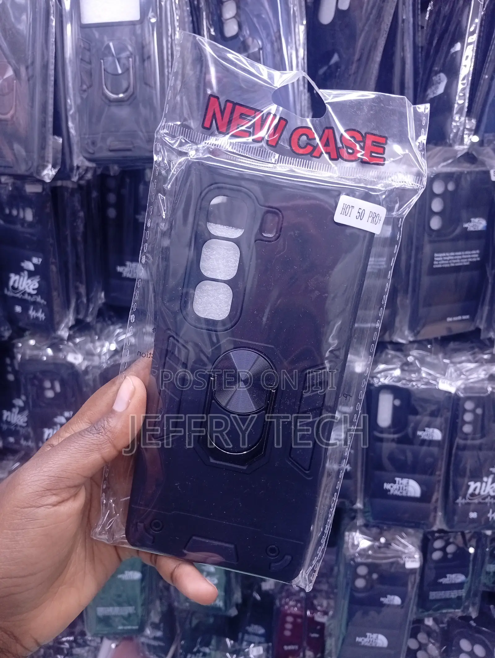 Infinix Hot 50 Pro+ 360-Degree Rotating Metal Ring Kickstand Case