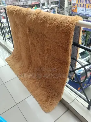 5 by 8 Plain Non-Patched Fluffy Carpet