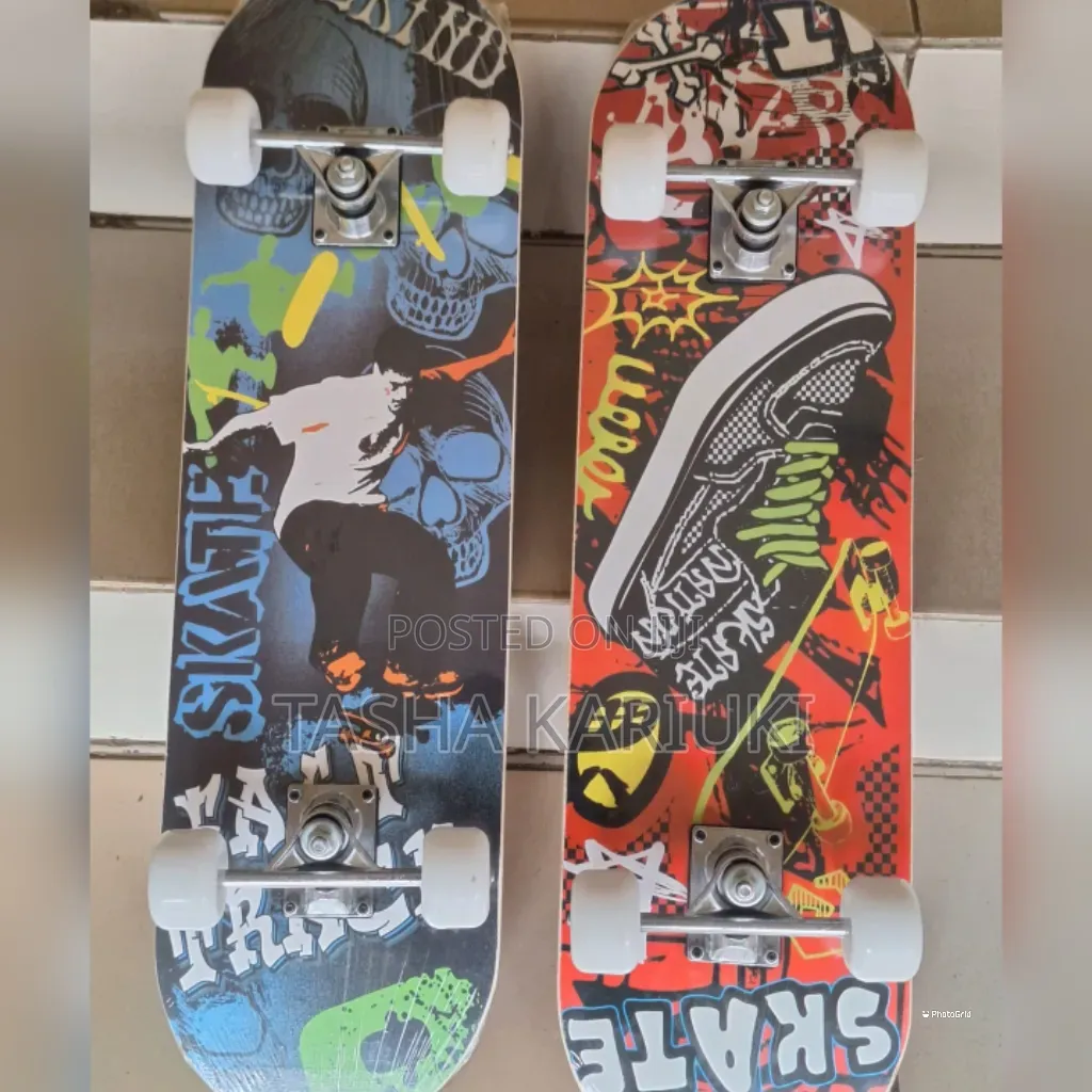 Skateboard With Rubber Wheels