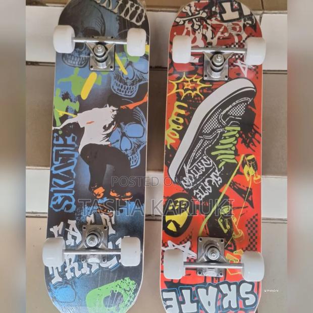 Skateboard With Rubber Wheels