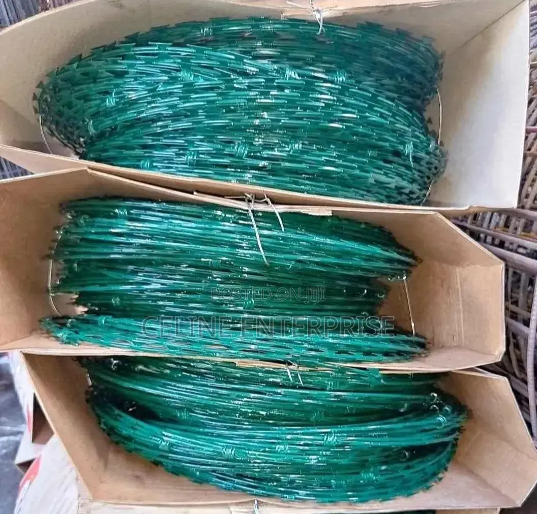 10M Green Galvanized Razor Wire