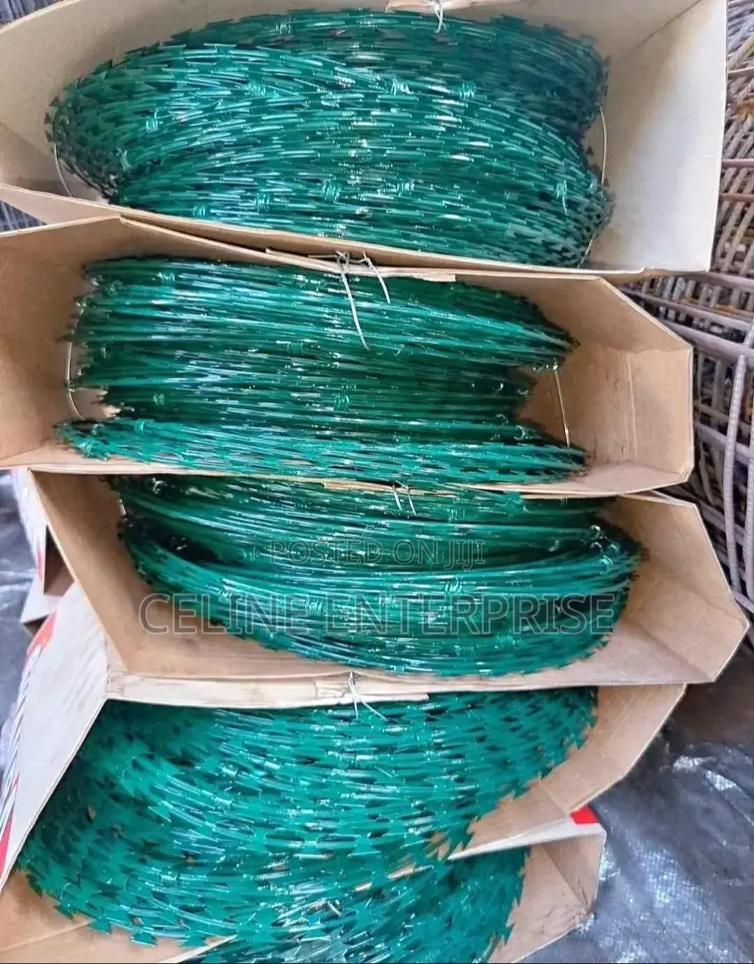 10M Green Galvanized Razor Wire