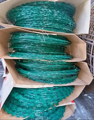 10M Green Galvanized Razor Wire