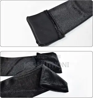 Silky-Smooth Sheen Premium Black Satin Opera Gloves (53 Cm )