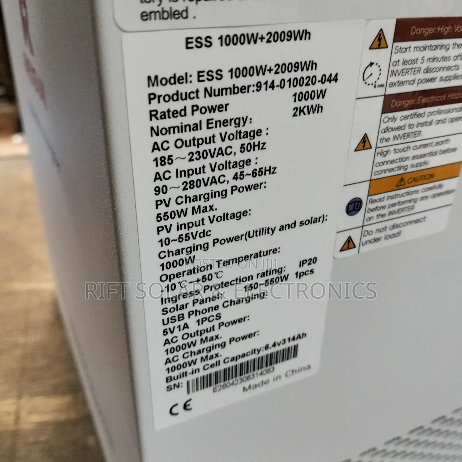 Redsun 2kw - 1000W Portable Power Bank for Electronics,home and Office
