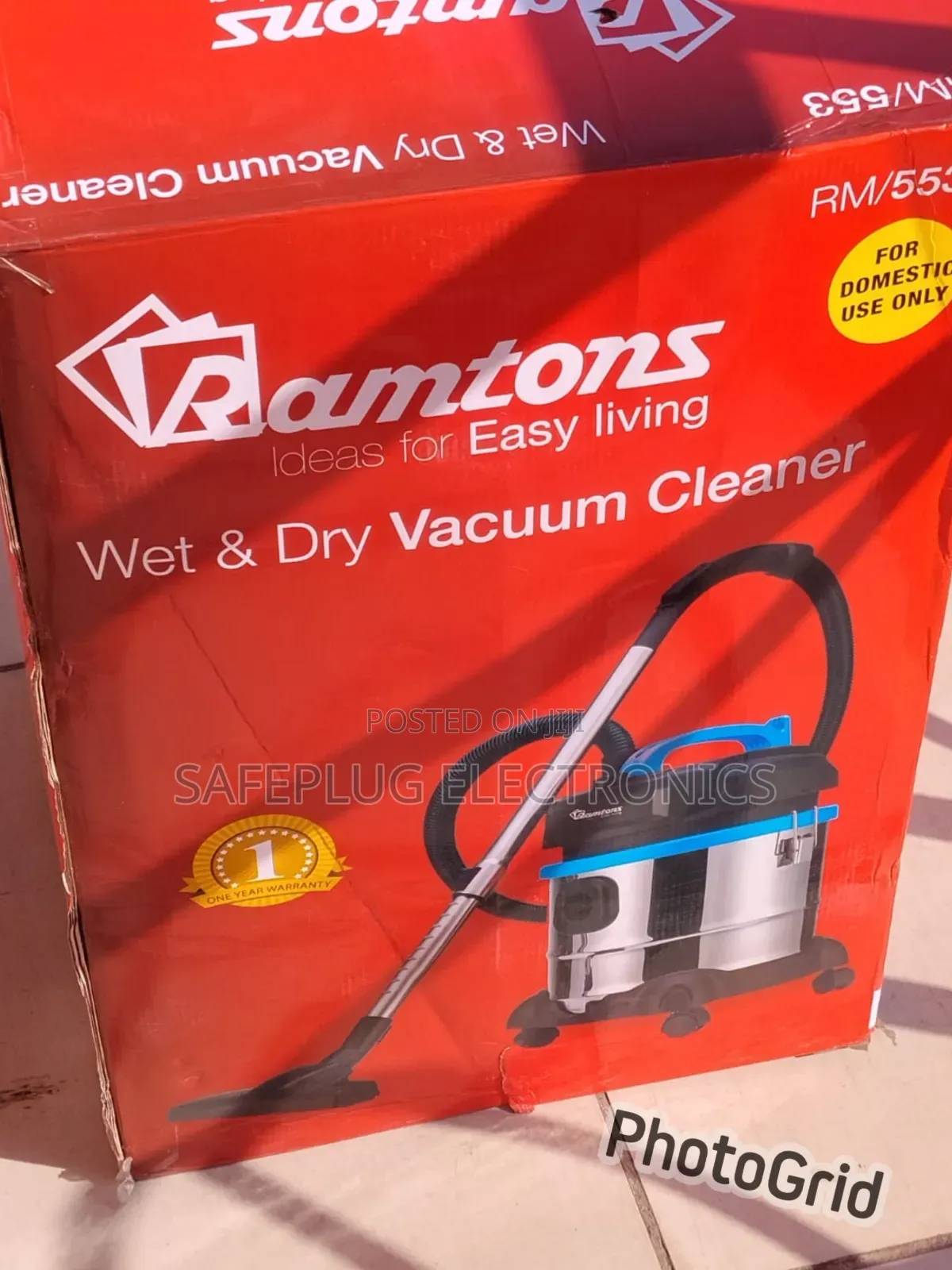 Ramtons 21L Wet Dry Vacuum Cleaner (RM/553)
