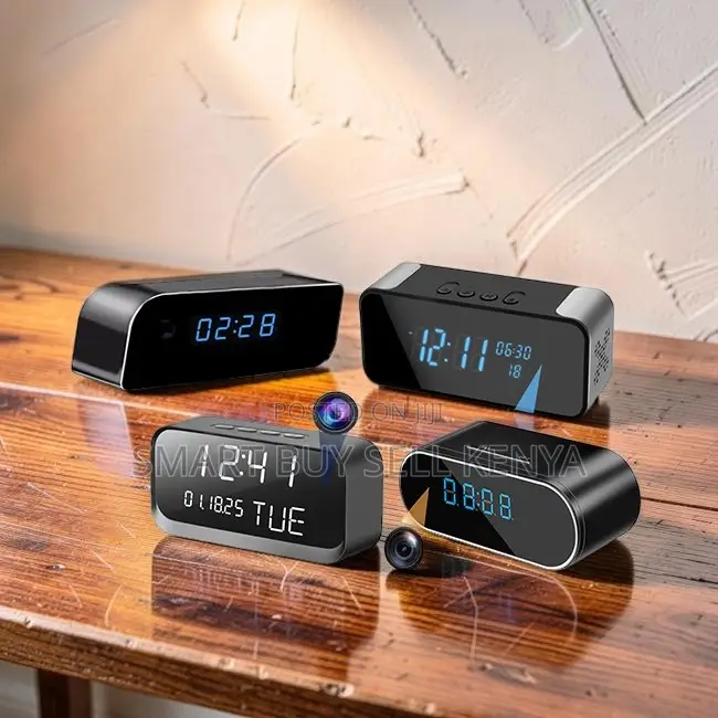 Wireless Secure Ultra HD WiFi Alarm Table Clock Hidden Spy Camera