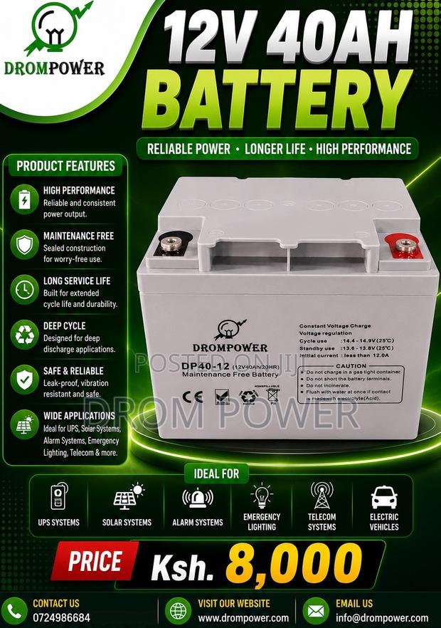 12v 40ah Battery - thumbnail 2