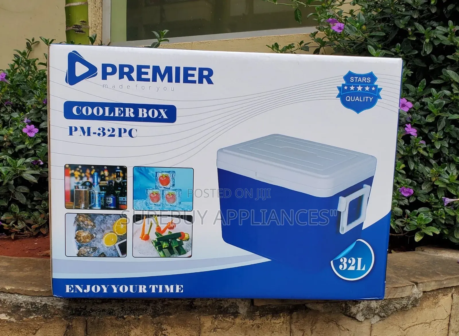32L Premier Cooler Box With Insulated Ice Retention