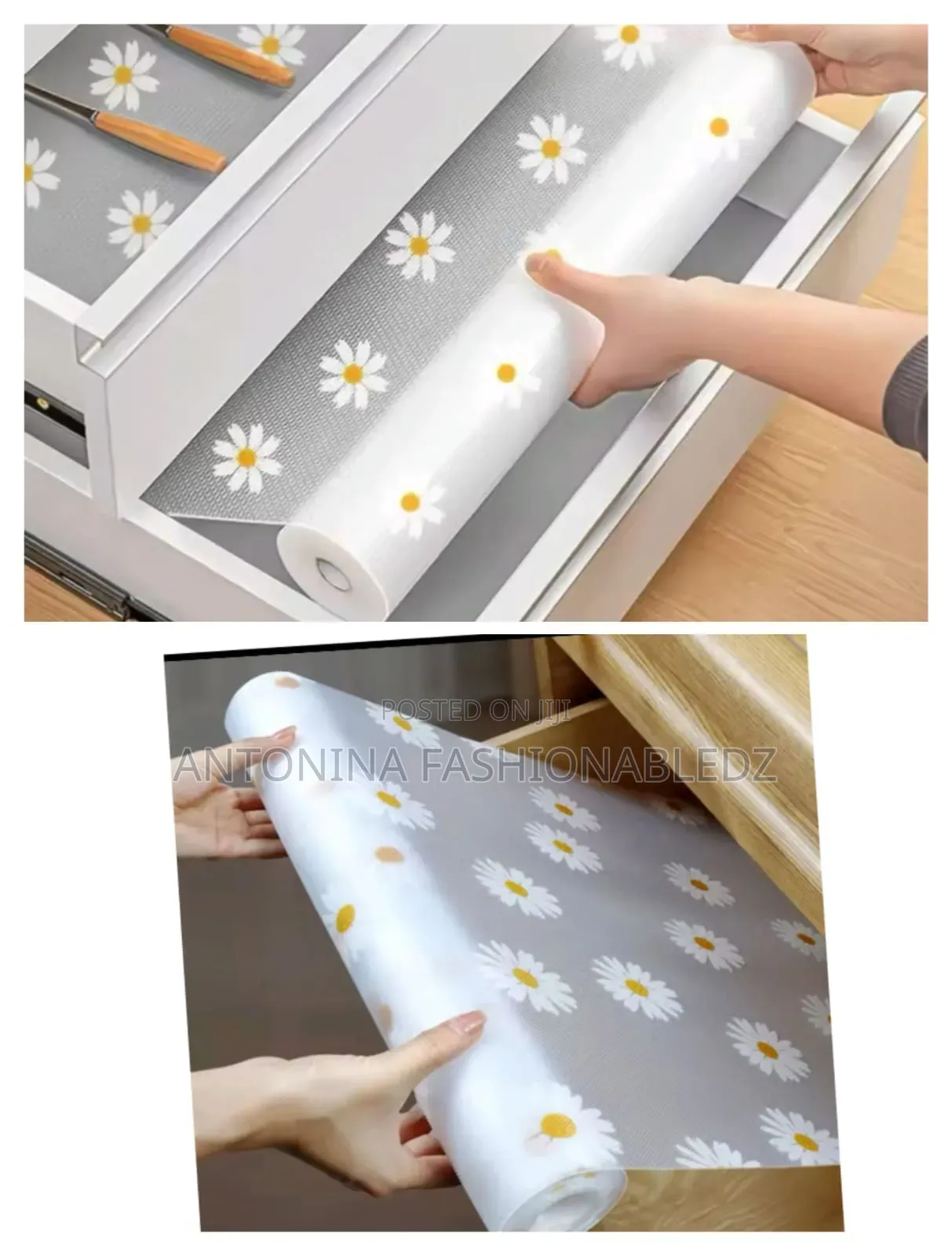 Daisy Pattern Kitchen Drawer Liner