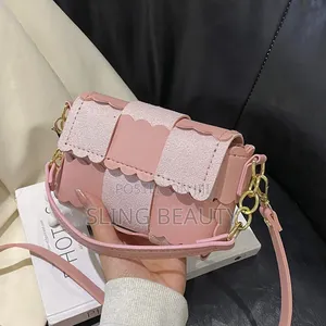 Elegant Pink Ladies Crossbody Handbag – Excellent Condition
