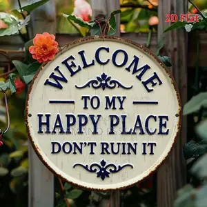 2D Flat Metallic Hanging Decor Sign