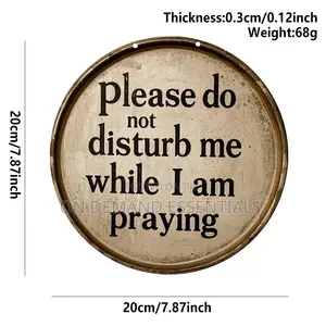 2D Flat Wooden Do Not Disturb Hanging Decor Sign