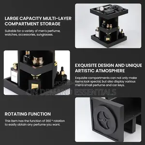 3-Tier Rotating Wooden Makeup/Cosmetics/Perfume Organizer