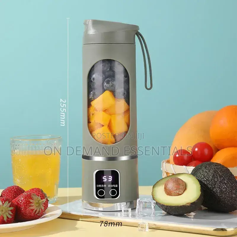 450mL Portable Fruit Juicer With 8 Page Blade Home USB Rechargeable