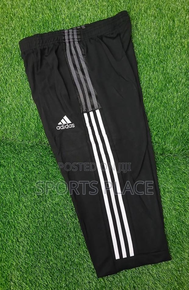Adidas Black With White Strips Track Pants - thumbnail 2
