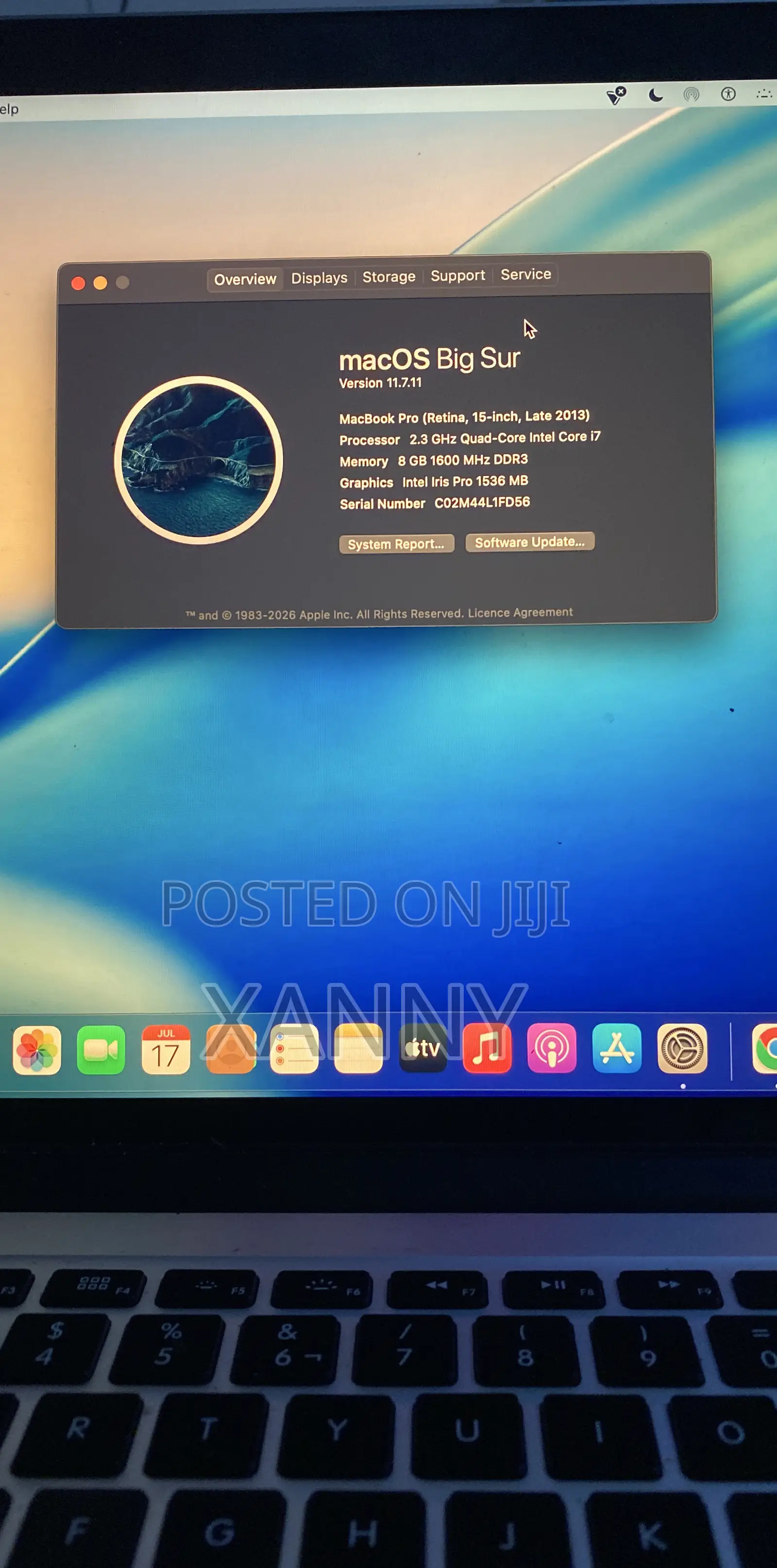 Laptop Apple MacBook 2014 8GB Intel Core i7 SSHD (Hybrid) 256GB