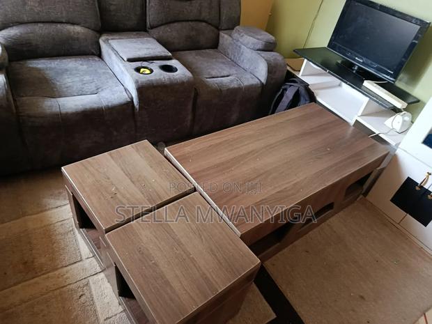 Leather Seats, Table and Stools - main view