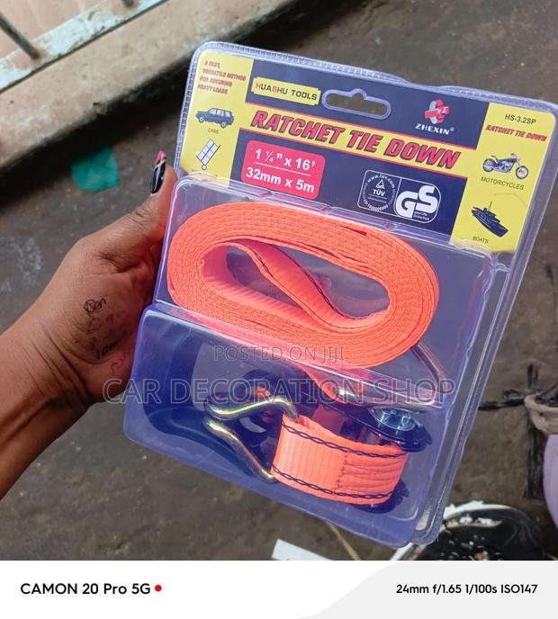 Polyester Ratchet Straps With Double J- Hook Mechanism - main view