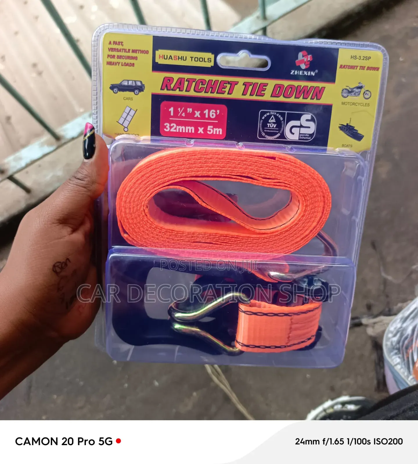 Transport Safety Secure Cargo Ratchet Strap 5mtr
