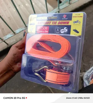 5metres Cargo Tie Down Strap With Durable Metal Ratchet Mechanism