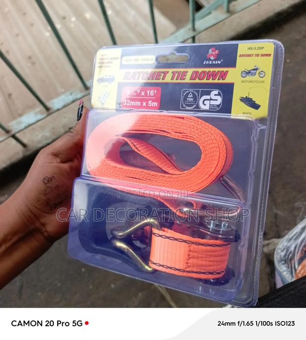 5metres Cargo Tie Down Strap With Durable Metal Ratchet Mechanism