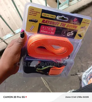5metres Cargo Tie Down Strap With Durable Metal Ratchet Mechanism