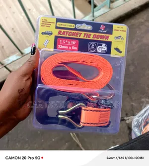 5meters Ratchet Tie Down Strap Fastener Secures Cargo During Transport
